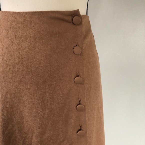 Topshop brown midi skirt - Picture 3 of 4